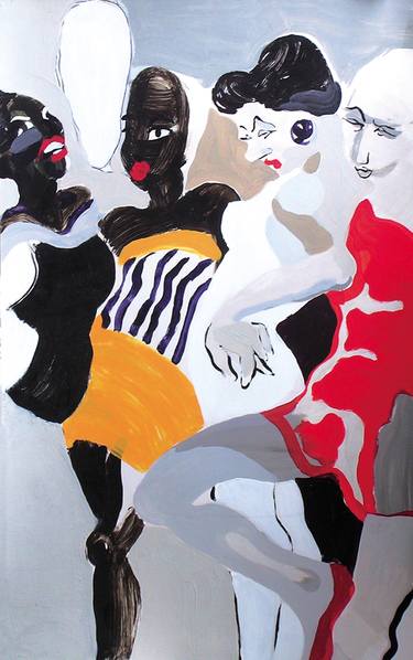 Print of Figurative Erotic Paintings by susan knight