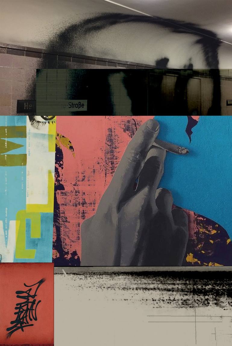 Print of Abstract Graffiti Collage by Carlos Perez Del Moro