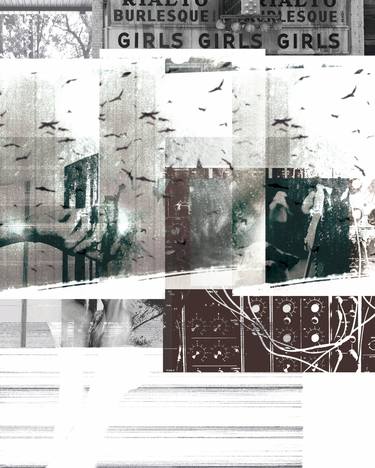 Original Black & White Light Collage by Carlos Perez Del Moro