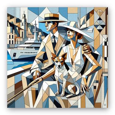 Original Cubism Family Paintings by Olga Raag