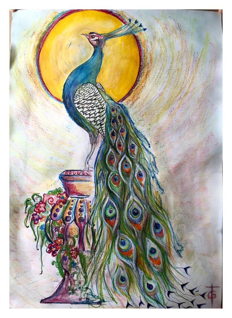 Peacock Painting by Tutta Gabriell | Saatchi Art