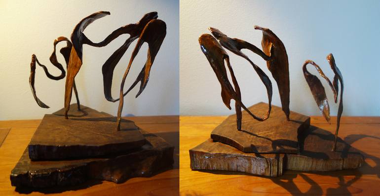 Original Abstract Expressionism People Sculpture by de villechabrolle marion
