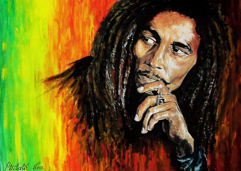 Bob Marley Painting by Leah Artist | Saatchi Art