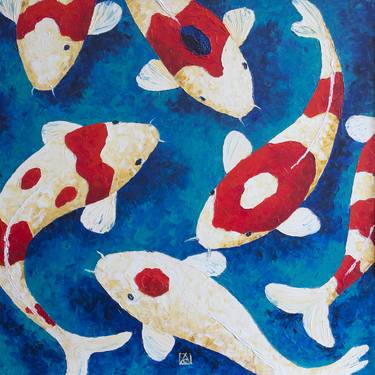 Print of Expressionism Fish Paintings by Zuzana Mantel