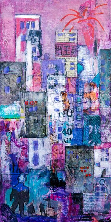 Print of Abstract Cities Collage by Barb Pearson