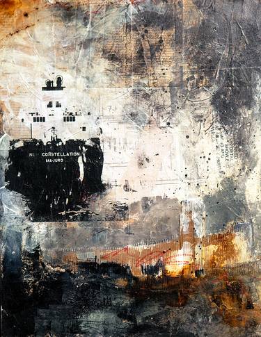 Print of Ship Collage by Barb Pearson