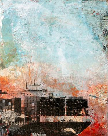 Print of Abstract Expressionism Ship Collage by Barb Pearson