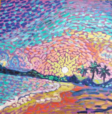 Original Expressionism Beach Paintings by Tricia Bethel
