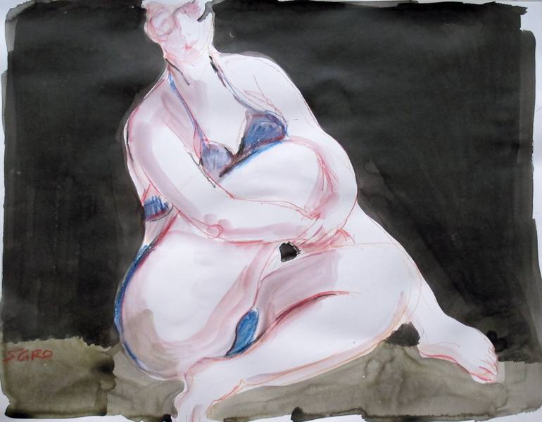 Original Contemporary Women Drawing by Jean-Claude Sgro
