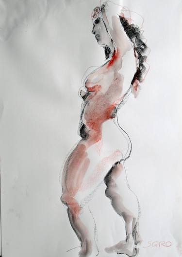 Original Figurative Nude Drawings by jean-claude sgro