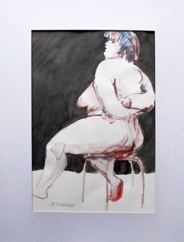 Original Fine Art Women Drawings by jean-claude sgro