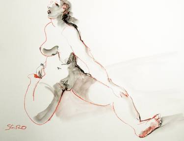 Original Figurative Body Drawings by jean-claude sgro