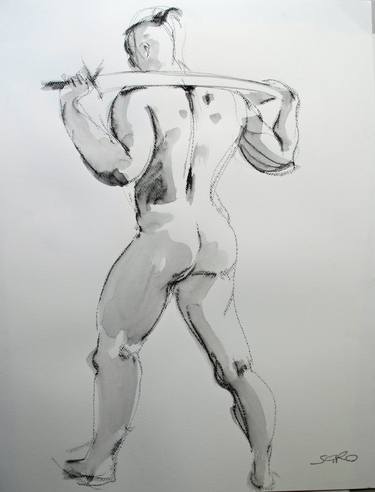 Original Figurative Men Drawings by jean-claude sgro