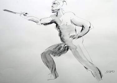 Original Figurative Men Drawings by jean-claude sgro