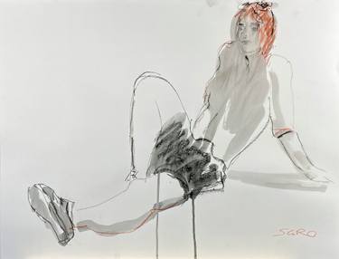 Original Figurative Women Drawing by Jean-Claude Sgro