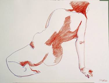 Original Figurative Women Drawings by jean-claude sgro