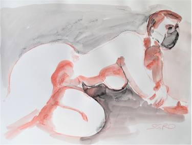 Print of Figurative Women Drawings by jean-claude sgro