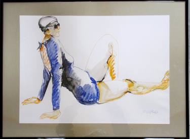 Print of Figurative Beach Drawings by jean-claude sgro