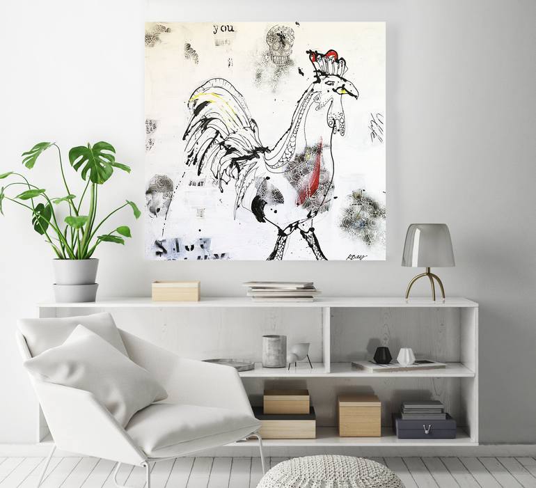 Original Abstract Expressionism Animal Painting by KELLIE DAY