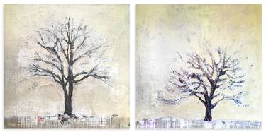 Winter Trees, Diptych on 2 Canvases thumb