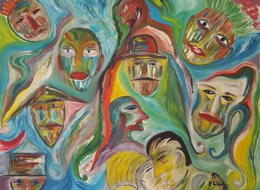 Print of Abstract Expressionism People Paintings by Mark Schmitz