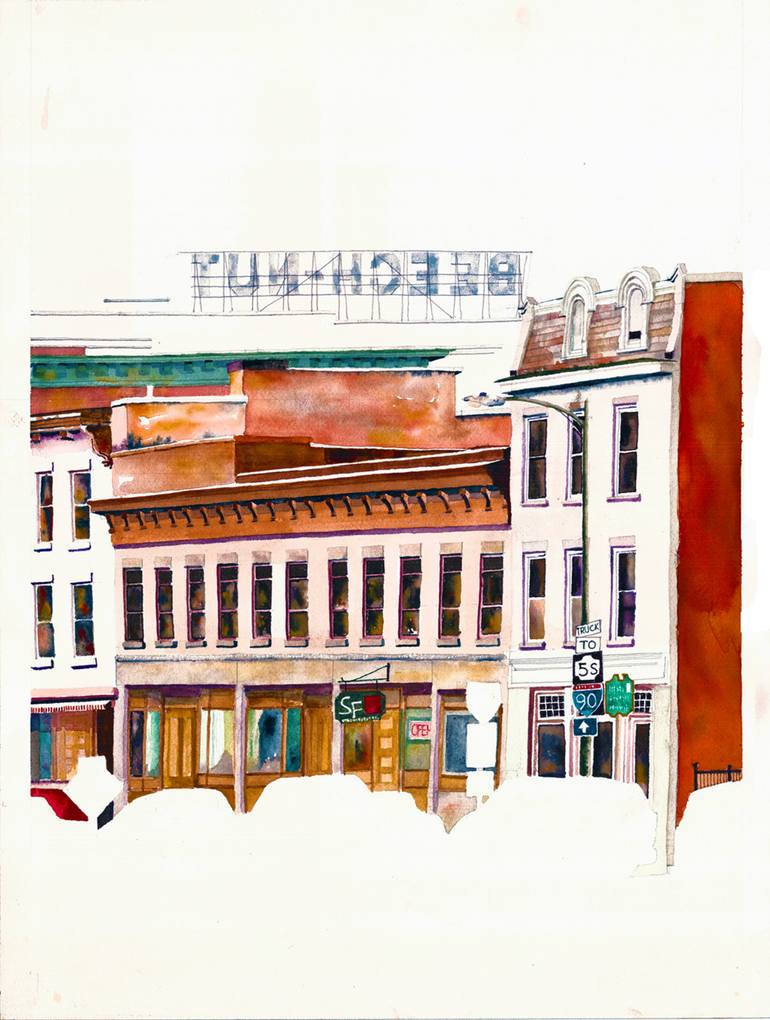 CANAJOHARIE NY[X] HOME OF THE BEECHNUT Painting by Tom Leytham