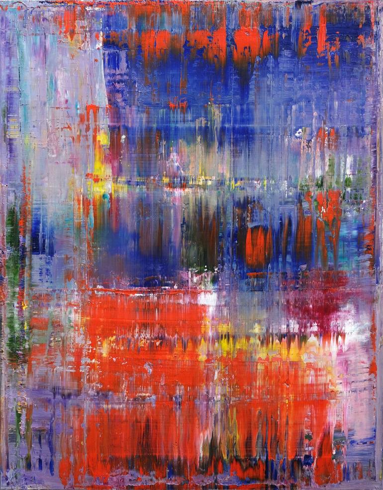 Original Abstract Expressionism Abstract Painting by Lena Krashevka