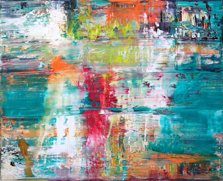 Original Abstract Expressionism Abstract Painting by Lena Krashevka