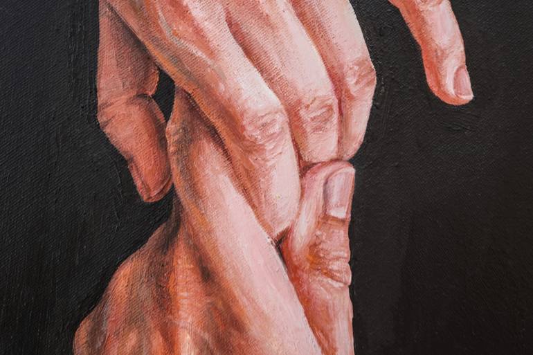 Original Realism People Painting by Lena Krashevka