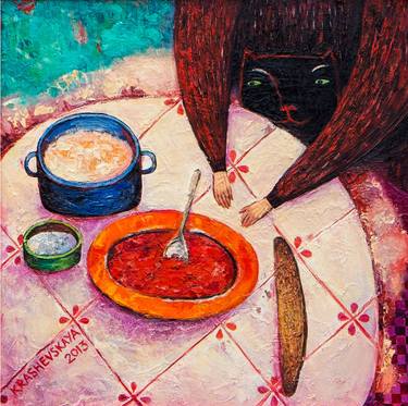 Original Food Paintings by Lena Krashevka