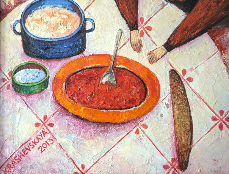 Original Fine Art Food Painting by Lena Krashevka