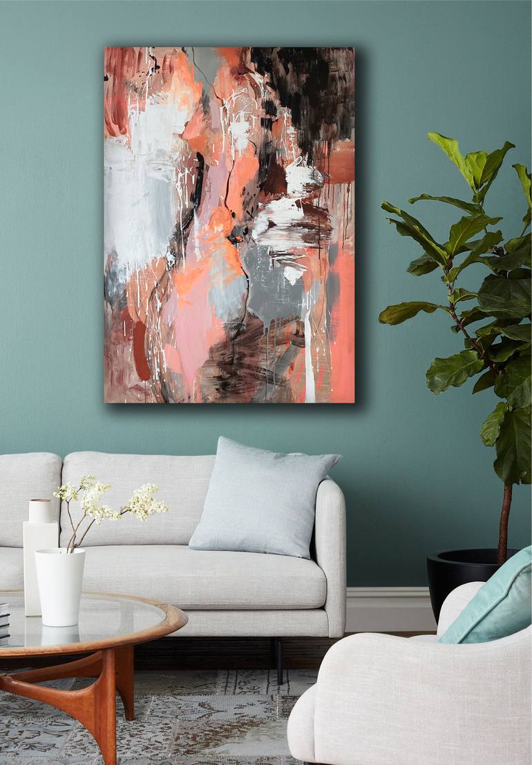 Original Abstract Expressionism Abstract Painting by Lena Krashevka