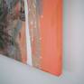 Modern abstract painting. Barely perceptible nude woman in bolo-orange-pink tones...