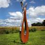 The Tulip, contemporary stainless steel and corten steel sculpture