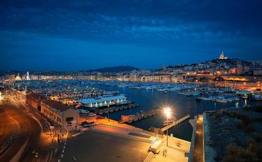 Old port of Marseille at night (Marseille, France) - Limited Edition 1 of 3 thumb