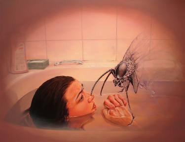 Original Surrealism People Painting by Jennifer Cronin