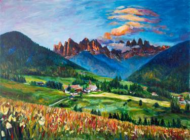 Original Impressionism Landscape Painting by Ittichai Anusarn