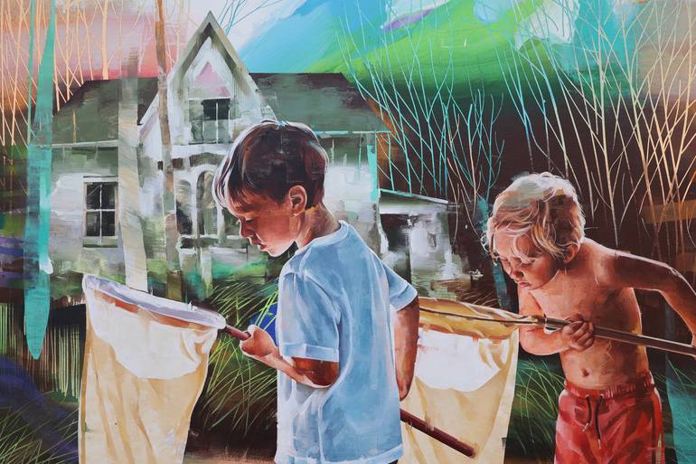 Original Realism Children Painting by ARINDAM BISWAS