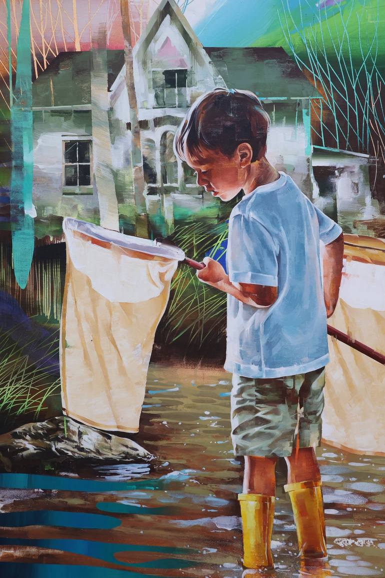 Original Realism Children Painting by ARINDAM BISWAS