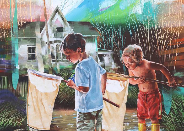 Original Realism Children Painting by ARINDAM BISWAS