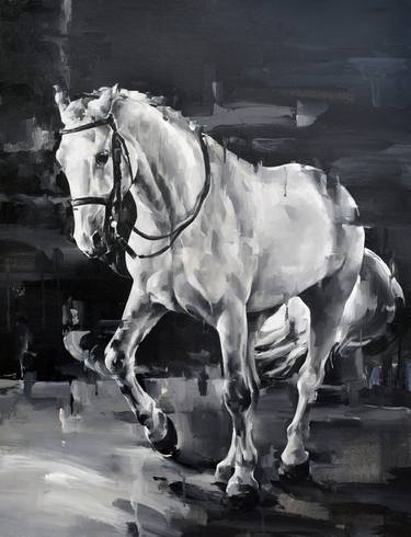 Original Fine Art Horse Paintings by ARINDAM BISWAS