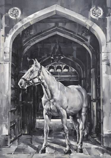 Original Fine Art Horse Paintings by ARINDAM BISWAS