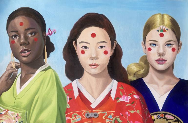 Original Figurative Classical Mythology Paintings by Su Hyun Kim