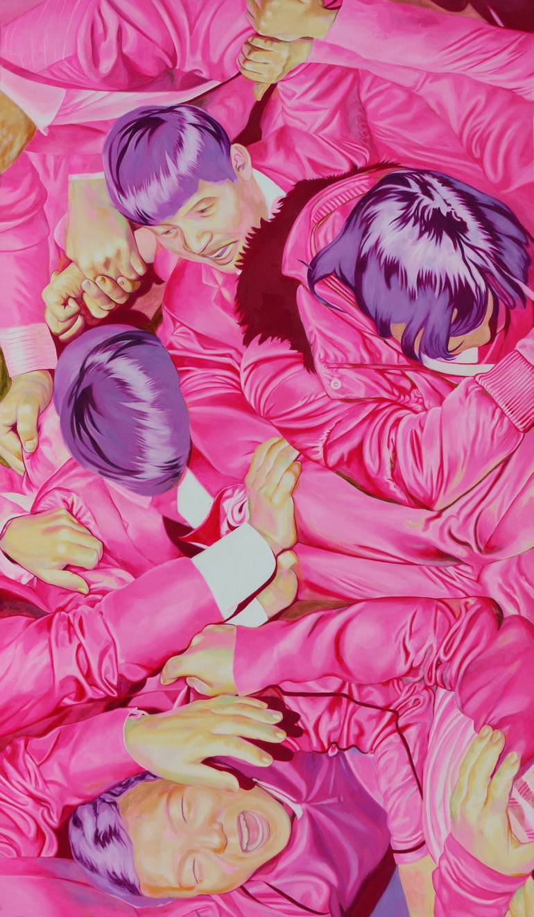 Original Abstract Expressionism Political Paintings by Su Hyun Kim
