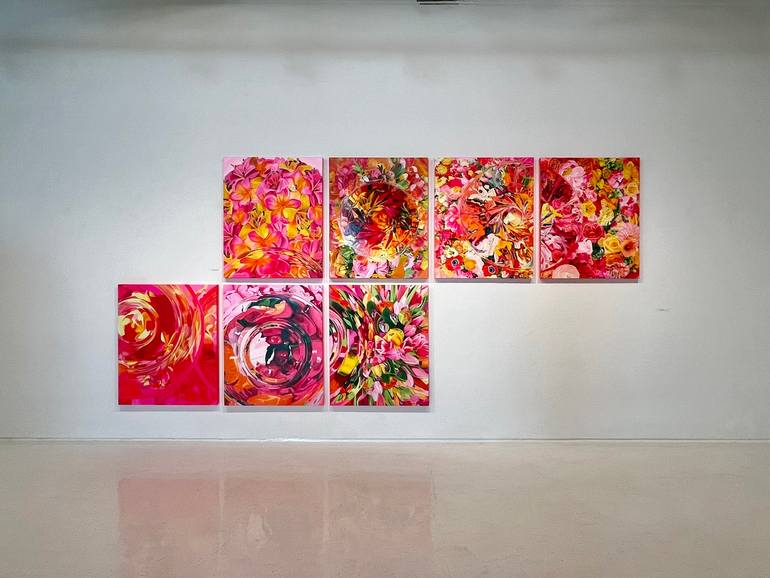 Original Abstract Expressionism Botanic Painting by Su Hyun Kim