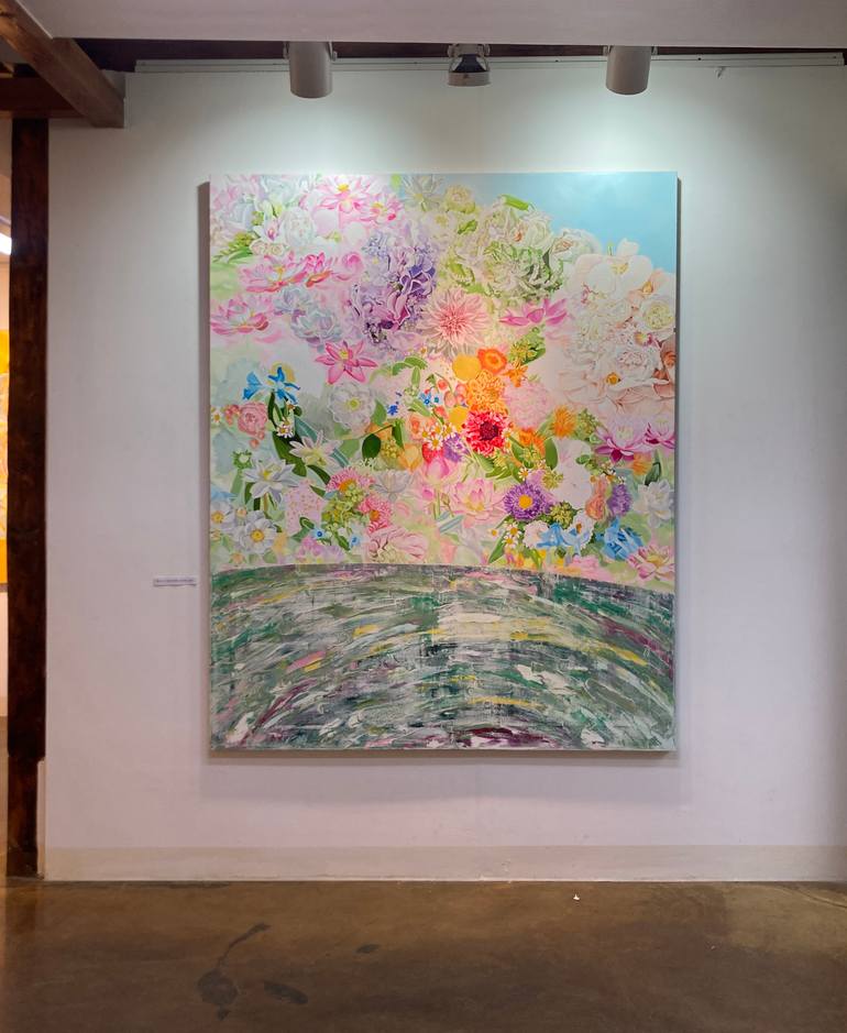 Original Abstract Expressionism Botanic Painting by Su Hyun Kim