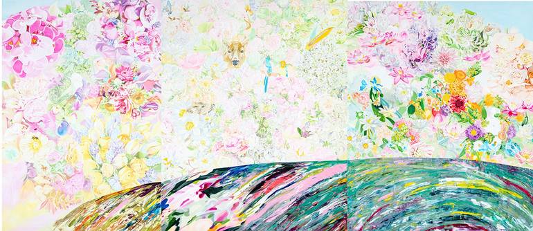 Original Abstract Expressionism Botanic Painting by Su hyun Kim