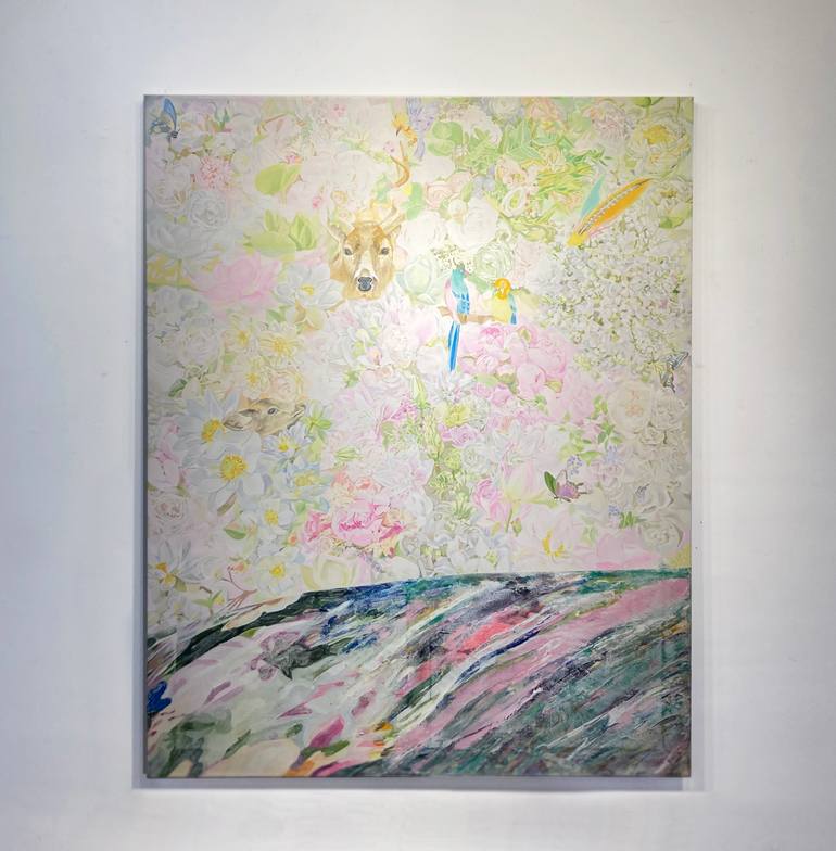 Original Abstract Expressionism Botanic Painting by Su Hyun Kim