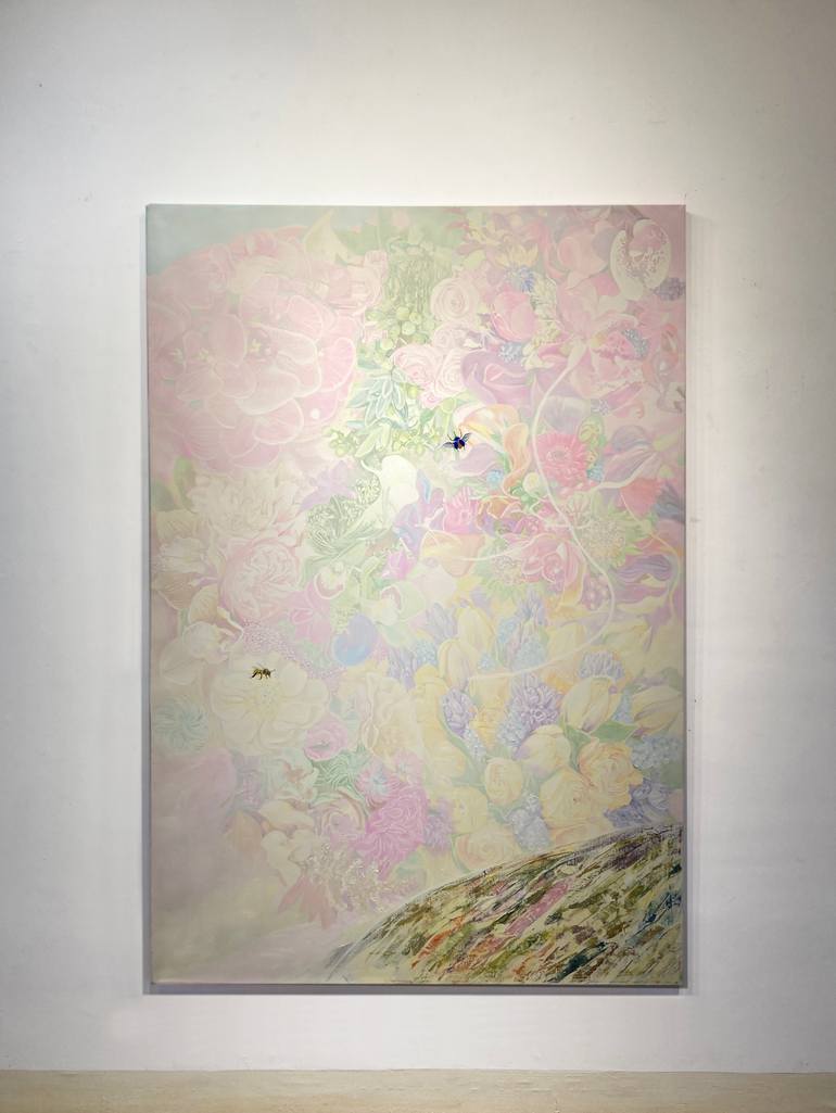 Original Abstract Expressionism Botanic Painting by Su Hyun Kim