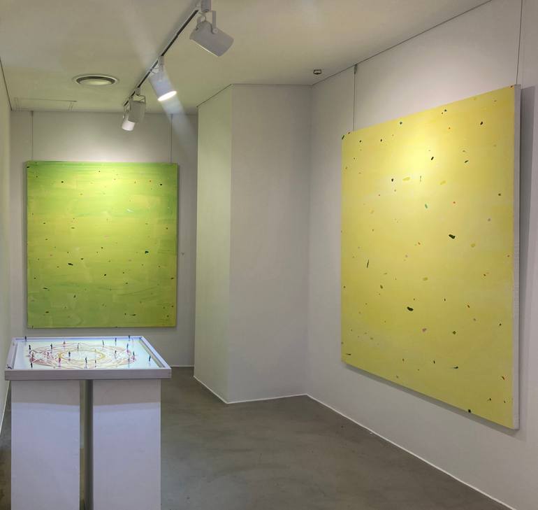 Original Art Deco Abstract Painting by Su Hyun Kim